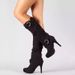 2020 Autumn Winter Plus Size Stiletto High Heel Women's Long Waterproof Platform Elastic Boots_vogvips.com