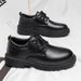 Spring And Summer Work New Business Waterproof Black Leather Chef Shoes Men's Korean Style Versatile Martin Boots_vogvips.com