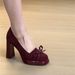 Chuyuji French-style Chunky Heel Red High-heeled Shoes Women, 2026 New Model, Elegant And High-end, Comfortable For The_vogvips.com