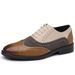 British Brogue Carved Men's Business Trendy Casual Formal Leather Shoes Color Block Korean Version New Youth_vogvips.com