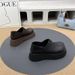 Retro Soft Leather Thick-Soled JK Women's Shoes 2025 Spring New Versatile British Style Round-Toe Casual Loafers_vogvips.com