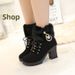 2013 Winter New Rhinestone High Chunky Heel Fur Short Fleece Lined Martin Boots Women Plus Size Shoes_vogvips.com