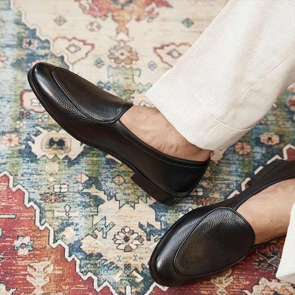 Euro Step 2025 New British Style Trendy Versatile Casual Men's Shoes Round Toe Flat Slip-On Loafers_vogvips.com