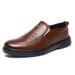 European Warm Series 2025 Autumn Winter New Casual Leather Thick Sole Wear-resistant Business Big Head Non-slip Waterproof Men's Shoes_vogvips.com