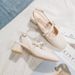Women's Closed-toe Sandals, New Summer 2025, Fairy Style, Chunky Heel, French Pearl Design, Open-back Shoes To Pair With_vogvips.com