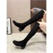 SW Long For Women Petite High Slim Knight Genuine Leather Versatile Wide Tube Circumference 5050 Over-the-Knee Suede_vogvips.com