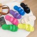 Stepping On Shit Slippers Women Ins Tide Bread Outer Wear Double With Flat Bottom Soft Bottom EVA Cool Slippers Candy Color_vogvips.com
