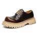ShoeVault American Derby For Men Trendy Thick-Soled Niche Commuter Casual Height-Increasing Big Toe Leather British Style Work_vogvips.com
