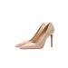 Red Sole Black High Heels Thin 2025 New Sexy 8CM Patent Leather Pointed Toe Professional Shallow Mouth Single Shoes Nude_vogvips.com