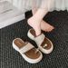 Retro Woven Flip-flops For Women, 2025 New Summer Style, Fashionable And Trendy Thick-soled Sandals To Pair With Skirts,_vogvips.com