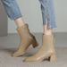 women's Martin Boots, 2025 Autumn And Winter New Model, With Back Zipper, Plush Lining, Square Toe, High_vogvips.com