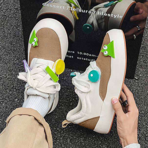 2023 Star Same Style Ice Cream Men's Shoes Couple Style Low top Canvas Shoes Student Trendy Sports Sneakers Men X139_vogvips.com