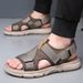 YRZL Soft Comfortable Non-Slip Men High Quality Beach Mens Gladiator Sandals Summer Casual Flat Shoes_vogvips.com