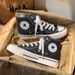 2023 Autumn Thick-soled High-top Canvas Shoes Women's Lace-up Korean Style Trendy Single Shoes Junior High School Primary School Students Sneakers_vogvips.com