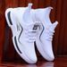 Men's Breathable Mesh Sports Shoes Summer Trendy Casual Flyknit Sneakers Soft Sole Running Shoes for Students_vogvips.com