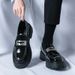 Korean Style Spring Thick-Soled Business Loafers For Men Fashion Glossy Height-Increasing Leather British Open-Toe_vogvips.com