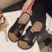 New Cross-strap Flip-flops Daily Seaside Casual Slippers Women's Trend Fashion Beach Sandals_vogvips.com