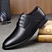 Suitable For All Seasons Genuine Leather Lace-Up Men's Business Formal Low Top Korean Style Performance Wedding Shoes_vogvips.com