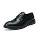 Euro Step 2025 Spring Summer New Business Formal Leather British Casual Shoes Korean Style Brogue Carved Men's_vogvips.com