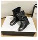 Western Cowboy Boots For Women, Wrinkled Pile Black Chunky Heel Riding Summer Short Boots, 2025 New Model_vogvips.com