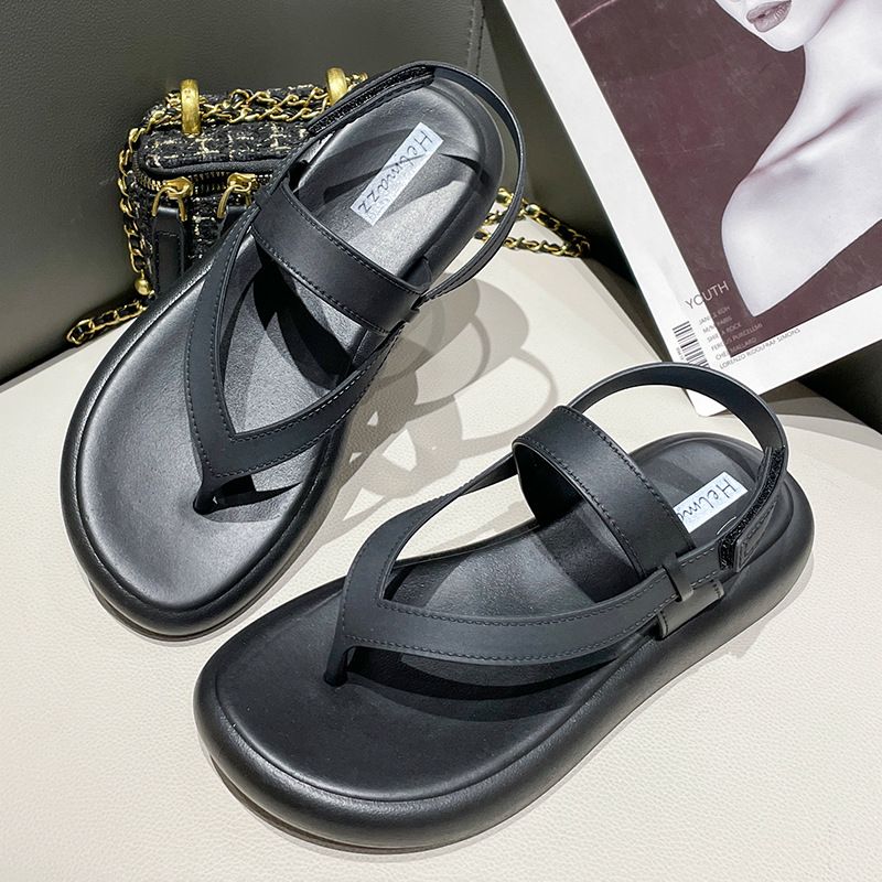 Women's Summer New Flat Sandals, Flip-flops, Soft-soled Fashion Roman Shoes, Water-resistant Beach Sandals For Women_vogvips.com