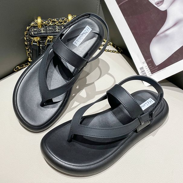Women's Summer New Flat Sandals, Flip-flops, Soft-soled Fashion Roman Shoes, Water-resistant Beach Sandals For Women_vogvips.com