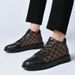 Men's Casual Board Shoes First Layer Cowhide Lace-up Sports Shoes Low-top Men's Shoes_vogvips.com