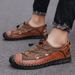 Hot Sale Summer Outdoor Non-slip Beach Sandals Handmade Genuine Leather Men's Shoes Fashion Men Sneakers_vogvips.com