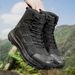 New Tactical Boots For Men's Outdoor Hiking And Mountain Rescue Shoes, Mid Top Desert Workwear Boots, Men's Large Size_vogvips.com