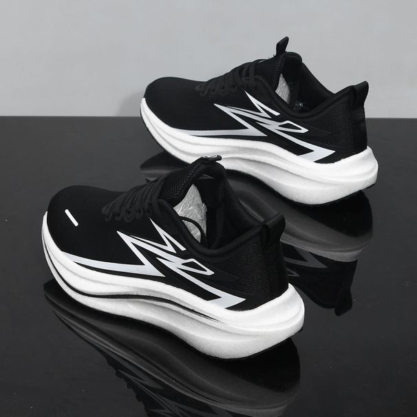 Spring Summer Cushioned Running Shoes | Breathable Knit Mesh Sneakers With Popcorn Sole | Unisex Lightweight Athletic Shoes_vogvips.com