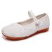 Flat Shoes With Cow Tendon Sole, Solid Color Women's Single Spring And Summer New Items, Embroidered Cloth Shoes, Plate_vogvips.com
