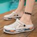Women's Shoes Men's Sandals And Slippers New Summer Hole Shoes Outdoor Non Slip Trendy Korean Summer Seaside Vacation Beach Shoes Thick Sole_vogvips.com