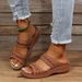 New Large Size Slippers Vintage Car Line Non-slip Round Toe Wedge Comfortable One-line Sandals For Women_vogvips.com