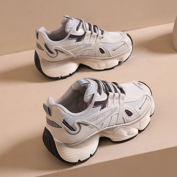 Autumn Thick Sole Student Dad Women's Mesh Breathable Sports Shoes Versatile Fashion Ugly Cute Dirty Super Cool Trend_vogvips.com