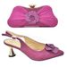 Vintage pointed high-heeled sandals with dinner clutch set Solid color shoe set for party_vogvips.com