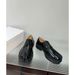 Unisex Tabi Split Toe Women Thick Soled Single Patent Leather Slip On Lazy Pig S Hoof Shoes Loafers_vogvips.com