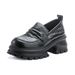 Top Layer Cowhide Loafers Spring And Autumn New Genuine Casual Women S Platform Thick Sole Single Versatile Small_vogvips.com