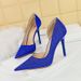 High Heel Pumps With Short Pointy Side Cutout Shimmering Sequin Cloth Heels For Women_vogvips.com