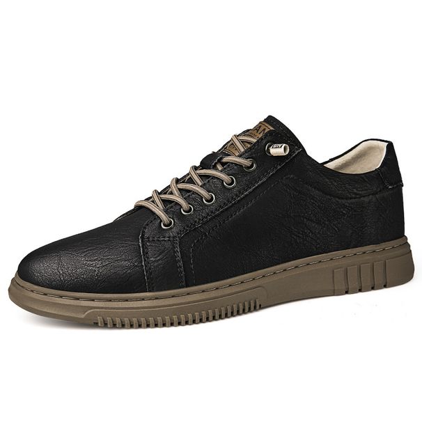 Men's Little White Shoes Leather Board Shoes Soft Leather Soft Sole Breathable Sports And Leisure Shoes Men_vogvips.com