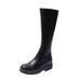 A2020-10 Soft Leather Over-the-Knee For Women 2025 Autumn Winter Style Hidden Wedge Slimming 32-33 Small Size Riding_vogvips.com