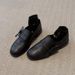 Women's Shoes Vintage Minimalist Slip-On Loafers - Genuine Leather Round-Toe Slip-On Shoes With Low Block Heel For Women_vogvips.com