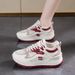 Women's Dad Sneakers 2025 Spring New Breathable Mesh Korean Style Versatile Thick Sole Casual Running Sports Shoes_vogvips.com
