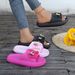 Thick Sole Flat Sandals For Women Summer Outdoor Wear, Cute Bow Metal Bear Beach Party Walk Home Fashion Best-selling Slippers_vogvips.com