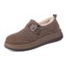 for Women Winter Style Outdoor Casual Women's Furry Cotton Shoes Slip-On Thick-Soled Warm Snow Boots_vogvips.com