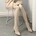 Women's Over-The-Knee Stretch Boots - Slimming Suede Thigh High Boots With 8cm Block Heel | All-Day Comfort & Style_vogvips.com
