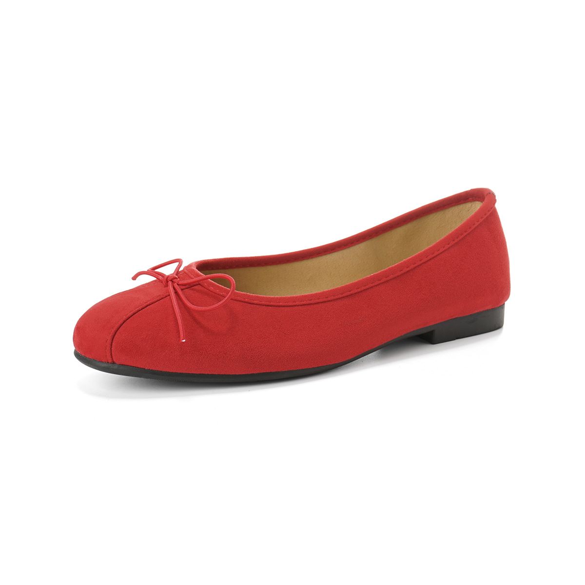 Round Head Ballet Single Shoes Women's Flat Bow Beanie Shoes French Shallow Mouth Grandma Shoes_vogvips.com