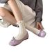 Hidden Heel Version ~ French Style Bowknot Shallow Mouth Single For Women Spring And Autumn Gentle Pink Soft Sole Ballet_vogvips.com