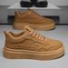 Men’s Shoes White shoes Spring and summer breathable thick soled casual shoes all match white men's height enhancing embossed high end trendy shoes_vogvips.com