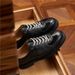 Men's Classic British Style Leather Casual Shoes - Handcrafted Retro Oxford Sneakers With Cushioned Sole (Black, White Coffee, White Blue)_vogvips.com