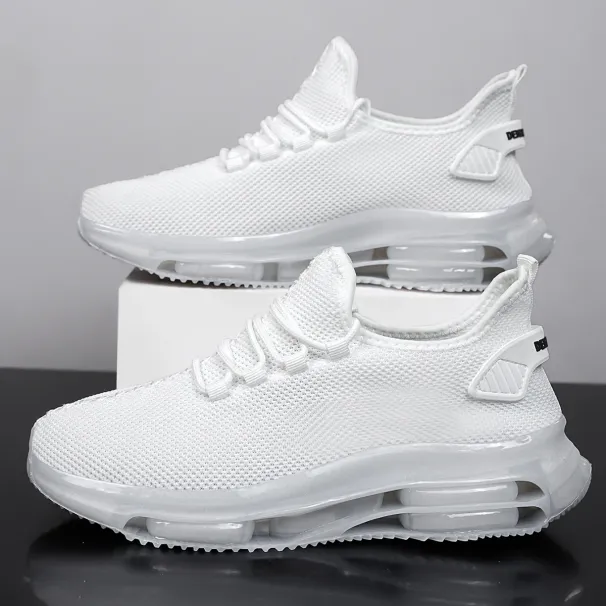 2025 Woven Mesh White Casual Sports Shoes Summer Autumn Plus Size Men's Shoes Breathable EVA Sole Leisure Leather Sneakers_vogvips.com